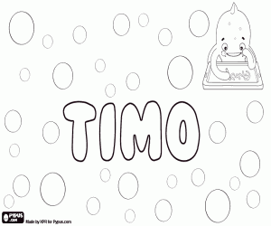 Timo, name for child coloring page