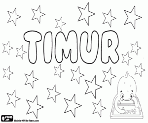 Timur, variant of Temur coloring page