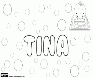 Tina, abbreviated name coloring page