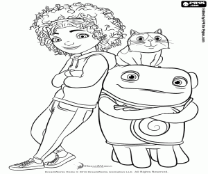 Tip, Oh and Pig, the protagonists coloring page
