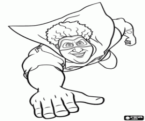 Titan flying as Superman coloring page