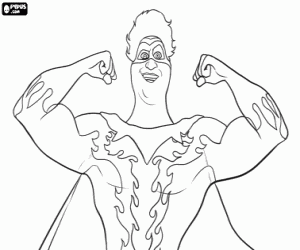 Titan, superhero of Megamind coloring page