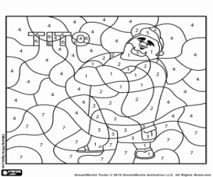 Tito, coloring by numbers coloring page