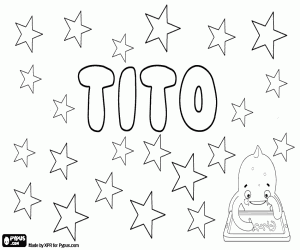 Tito, name for boy coloring page