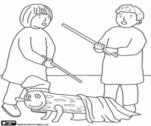 Tió de Nadal festival coloring page