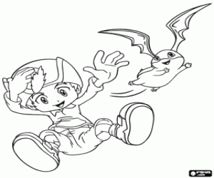 TK and Patamon coloring page