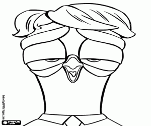 Toady the pigeon of Storks coloring page