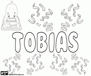 Tobias, Biblical name coloring page