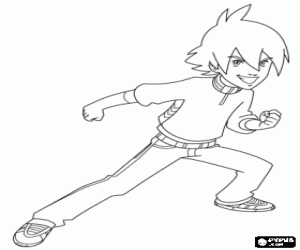 Toby, character of Gormiti coloring page