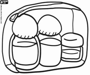 A toilet bag for traveller coloring page