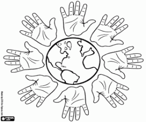 Tolerance, the respect for others coloring page