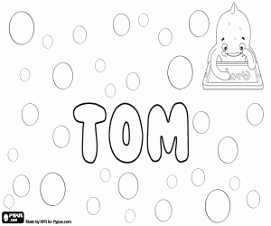 Tom, name in various languages coloring page