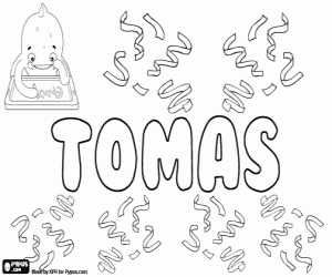 Tomas, name in many languages coloring page