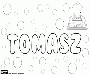 Tomasz, Polish name for boy coloring page