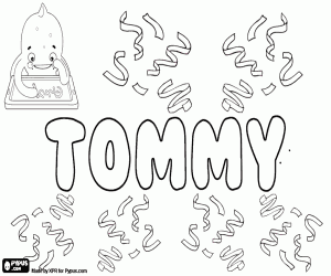 Tommy, variant of Tommie coloring page