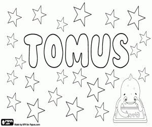 Tomuś, variant of Tomasz coloring page