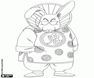 Toninjinka, DragonBall character coloring page