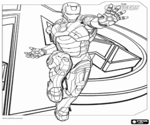 Tony Stark, the superhero Iron Man coloring page