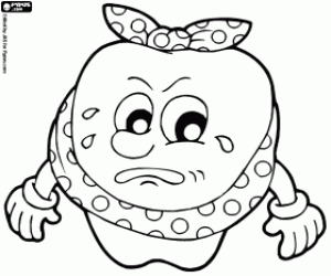 Toothache, a sick tooth coloring page