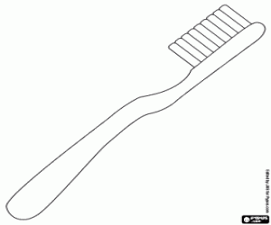 Toothbrush coloring page