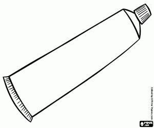 Toothpaste tube coloring page