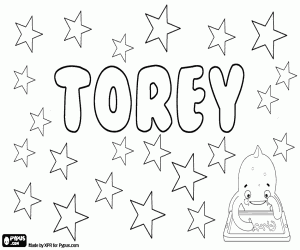 Torey, name for boy and girl coloring page