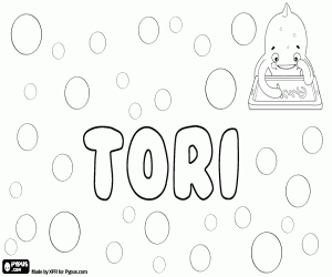 Tori, name in various languages coloring page