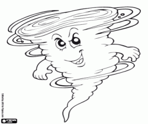 Tornado coloring page