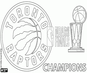 Toronto Raptors, 2019 NBA champions coloring page