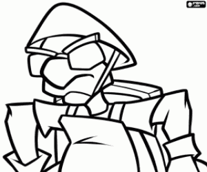 The tortoise Bentley, Sly Cooper coloring page