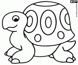 Tortoise carapace with circles coloring page