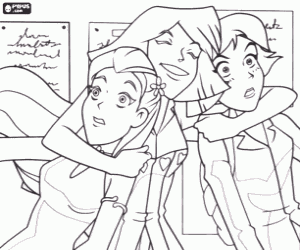 Totally Spies's students  coloring page