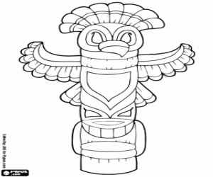 Totem coloring page