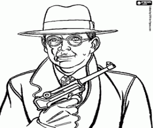 Toth, character of Indiana Jones coloring page