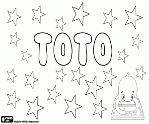 Toto, Italian popular name coloring page