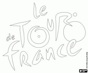 Tour de France logo coloring page