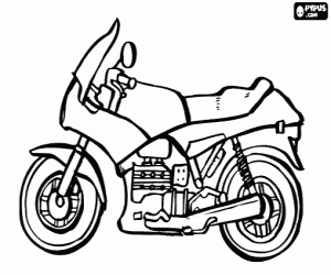 Touring bike coloring page
