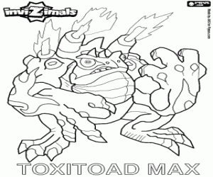 Toxitoad Max, one of the Invizimals coloring page