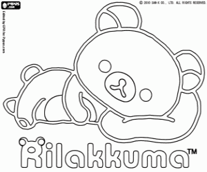 The toy bear Rilakkuma coloring page