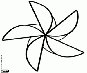 A toy pinwheel coloring page