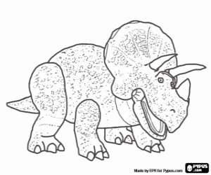The toy triceratops Trixie coloring page
