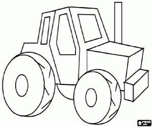 Tractor coloring page
