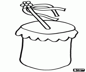 Traditional instrument,friction drum coloring page