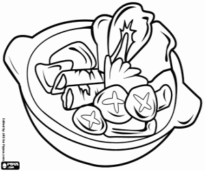 Traditional Japanese food coloring page