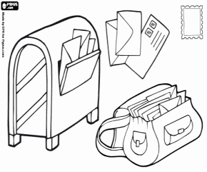 Traditional Post service coloring page