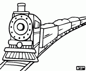 Train of merchandise coloring page