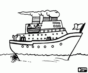 Transatlantic cruise coloring page