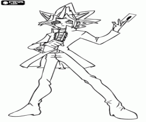The transformation of Yugi coloring page