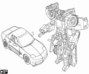 A Transformer, an Autobot coloring page