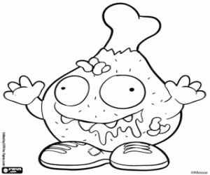 Trash Pack, chicken thigh coloring page